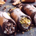 Sweet homemade cannoli